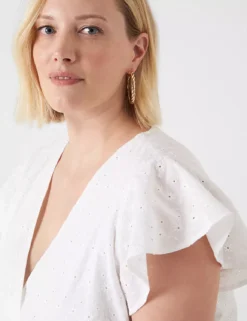 Flutter-Sleeve Eyelet Maxi Dress -Cheap Form & Fabric Fashion Store 400218 0000007780 alt6