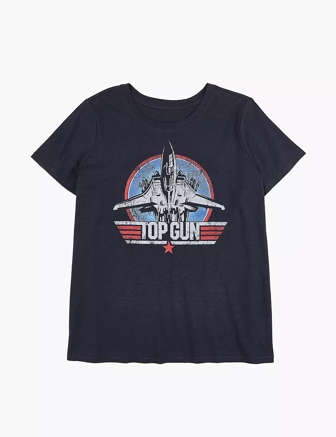 Modern Crew-Neck Top Gun Graphic Tee 1 Modern Crew-Neck Top Gun Graphic Tee