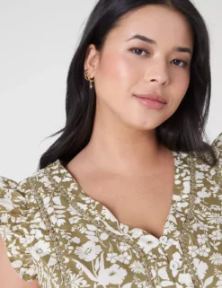 Woven & Knit Trim-Detail Top -Cheap Form & Fabric Fashion Store 400307 0000107449 alt2