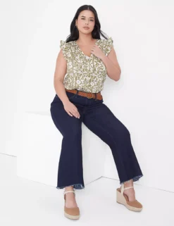 Woven & Knit Trim-Detail Top -Cheap Form & Fabric Fashion Store 400307 0000107449 alt3